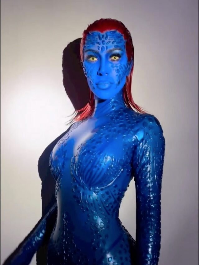 Kim Kardashian's Halloween Look as X-Men's Mystique Character